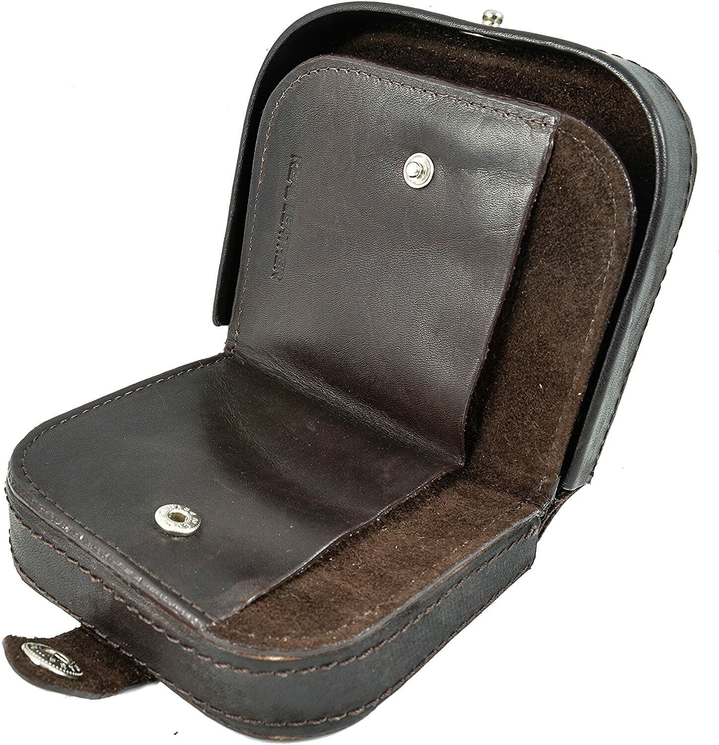 Mens Ladies High Quality Real Leather Coin Pouch Tray Wallet Notes Purse Change