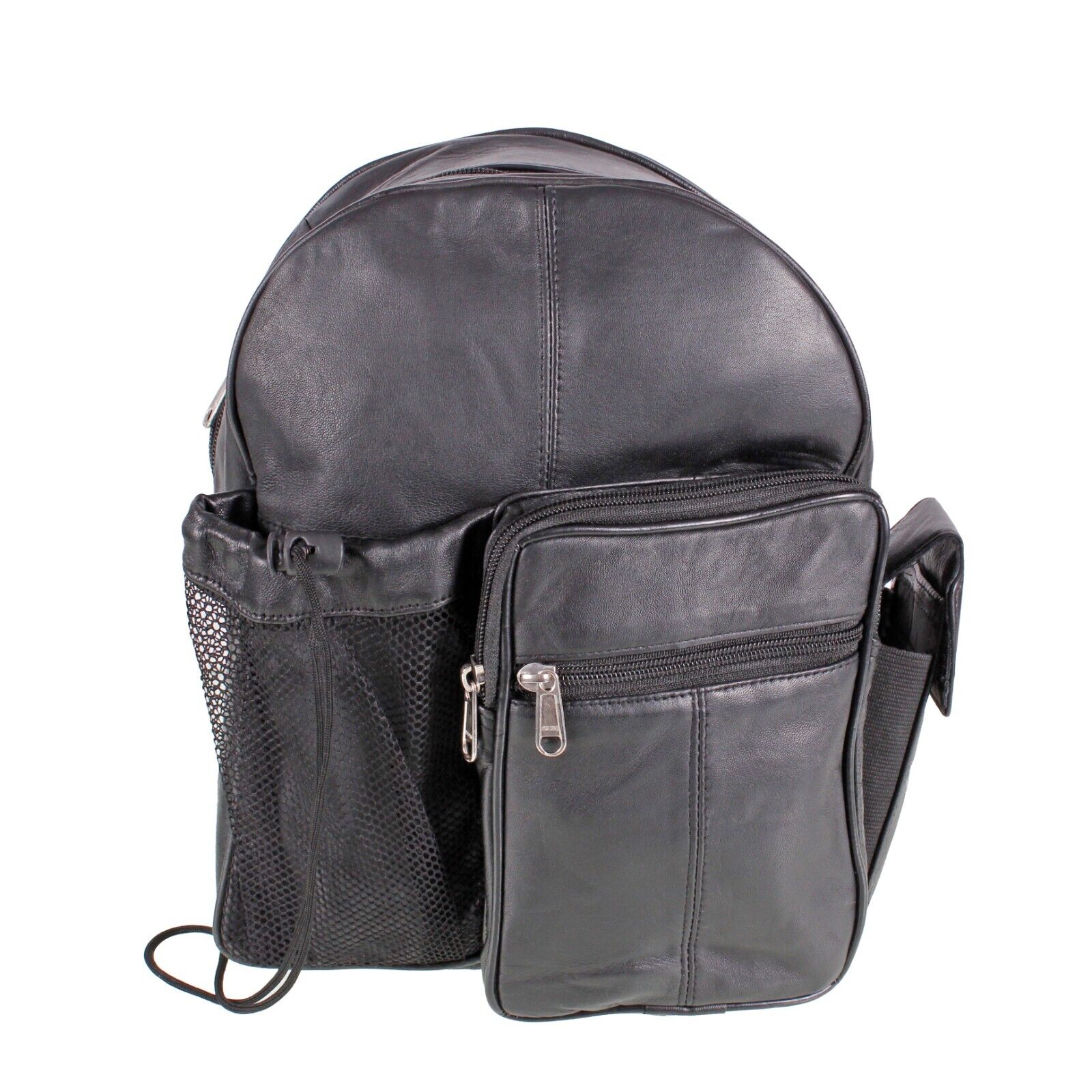 Ladies Real Genuine Soft Nappa Leather Backpack with bottle compartment