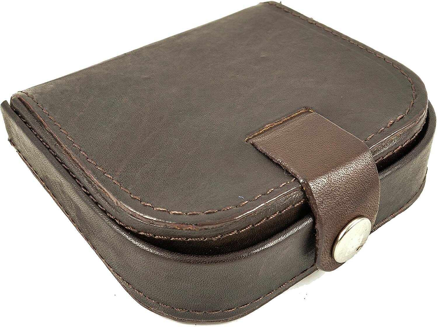 Mens Ladies High Quality Real Leather Coin Pouch Tray Wallet Notes Purse Change