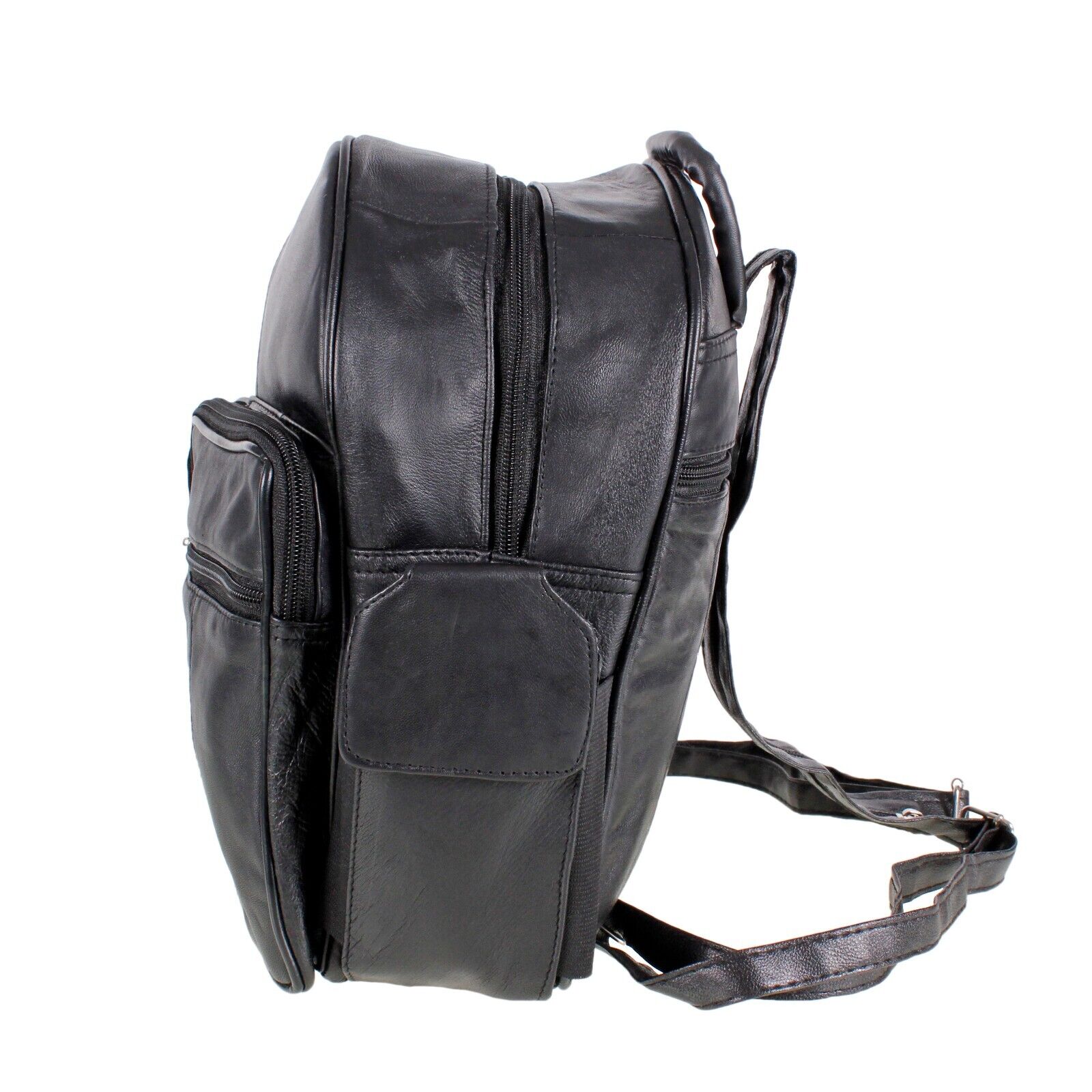 Ladies Real Genuine Soft Nappa Leather Backpack with bottle compartment
