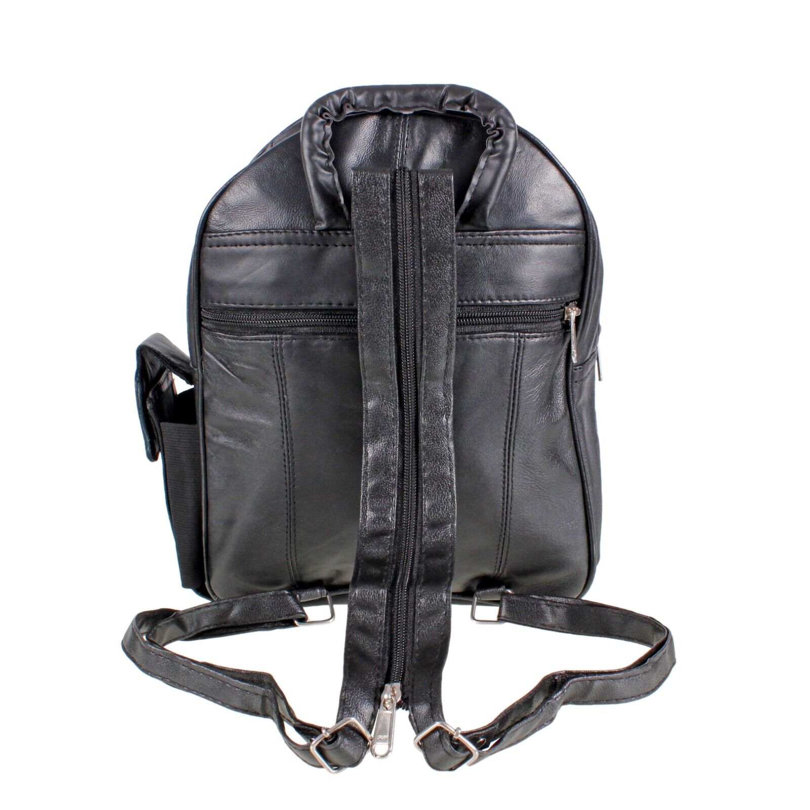 Ladies Real Genuine Soft Nappa Leather Backpack with bottle compartment