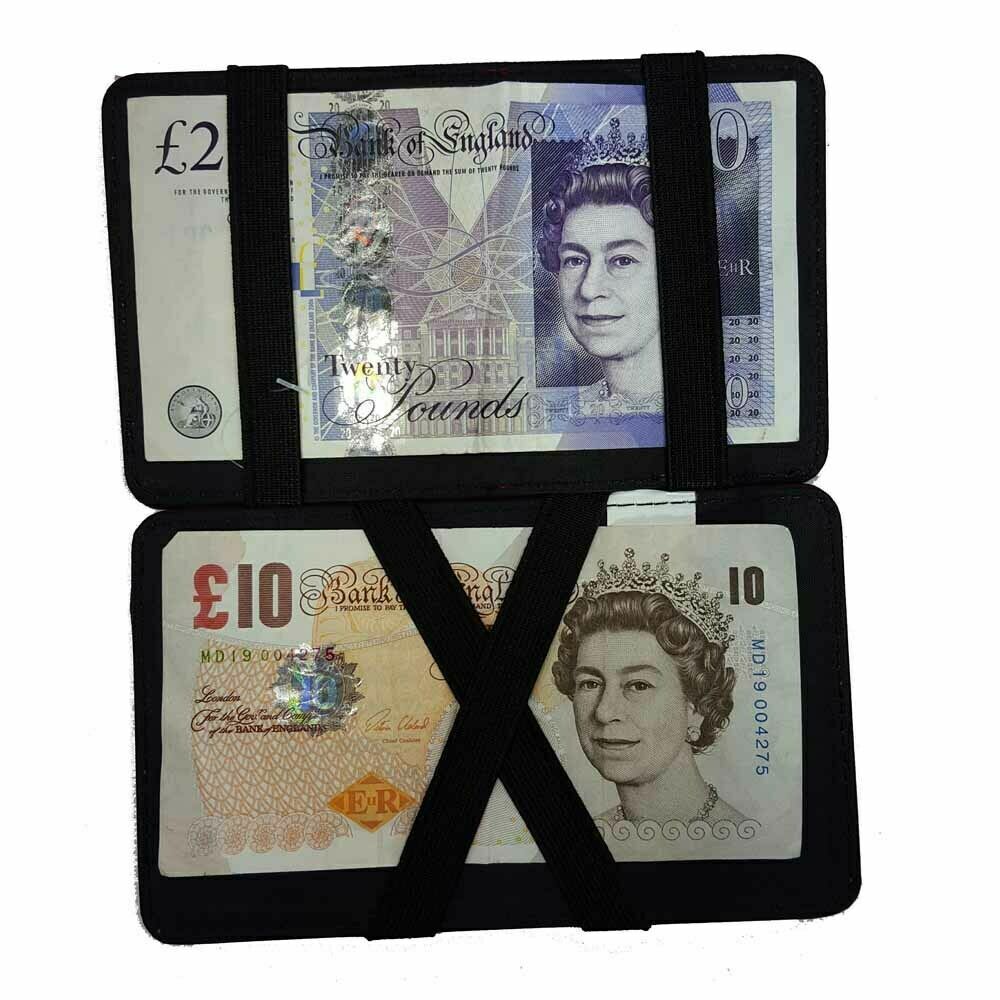 Magic wallet milkman taxi bus money trader puzzle wallet strong Burgundy