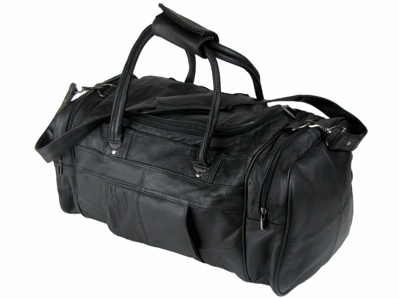 Mens Holdall Overnight Luxury Leather Travel/Weekend Bag Cowhide Quality Brown