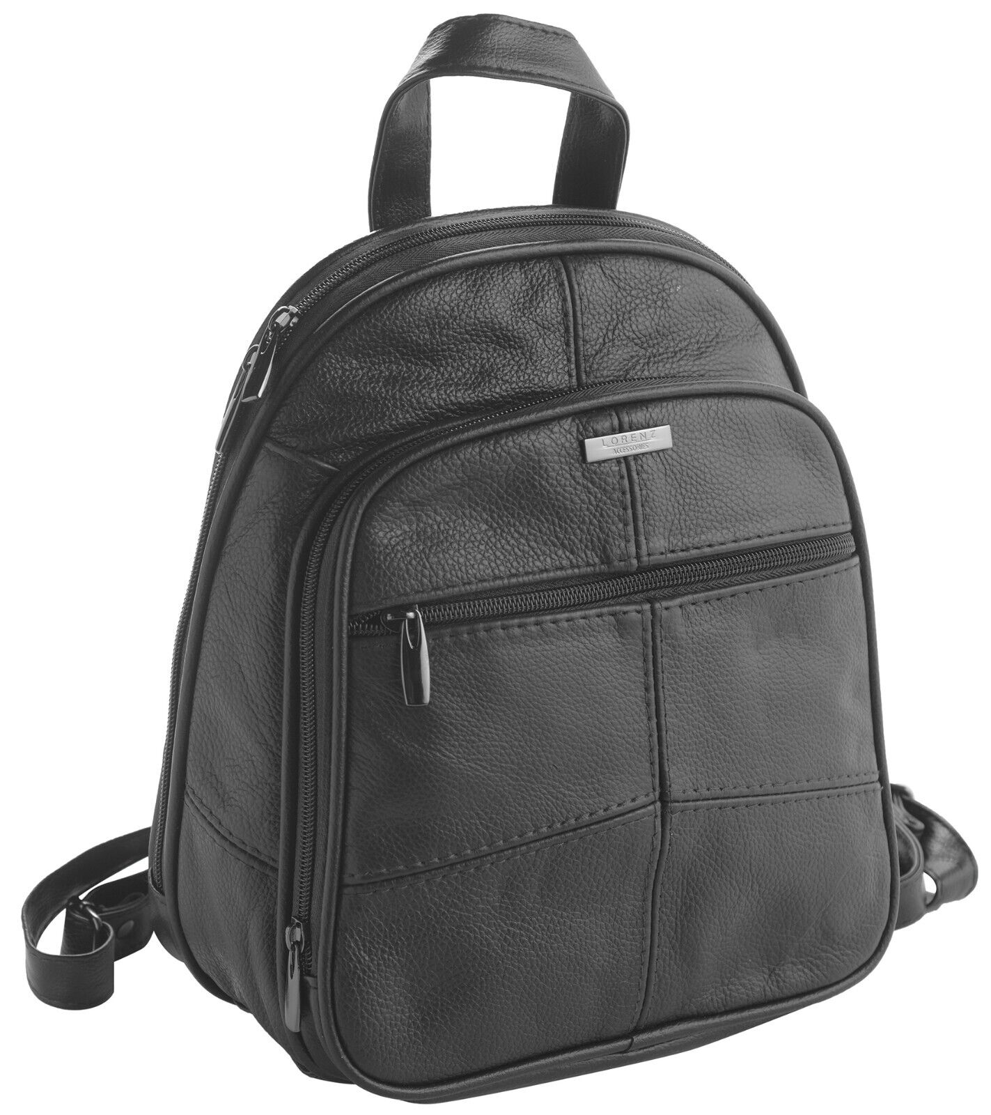 Women's Small Leather Backpack Wide Opening & Multiple Pockets Adjustable Straps