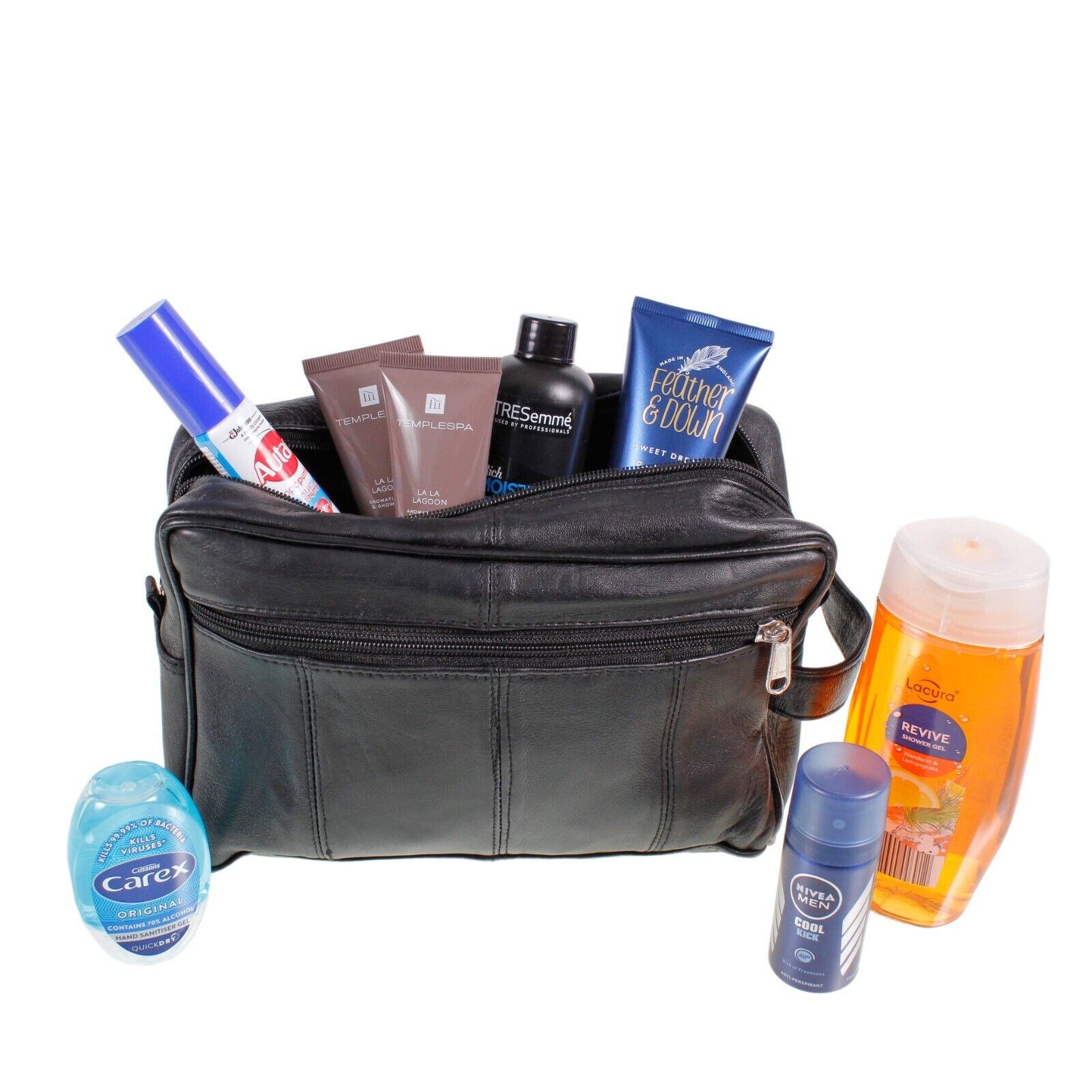 Toiletry Wash Bag Travel Toiletries Washbag Black UK
