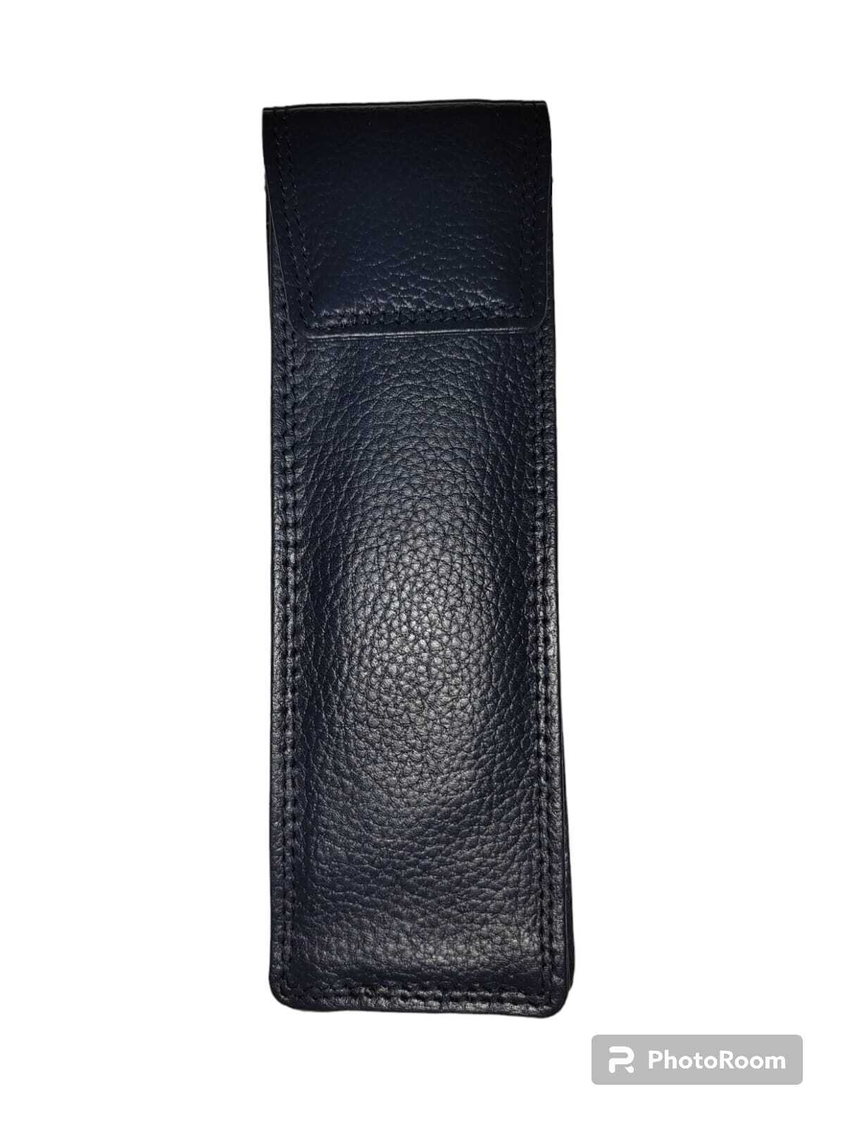 Real LEATHER SLIM GLASSES CASE spec reading sun sleeve pouch Gents Ladies Women