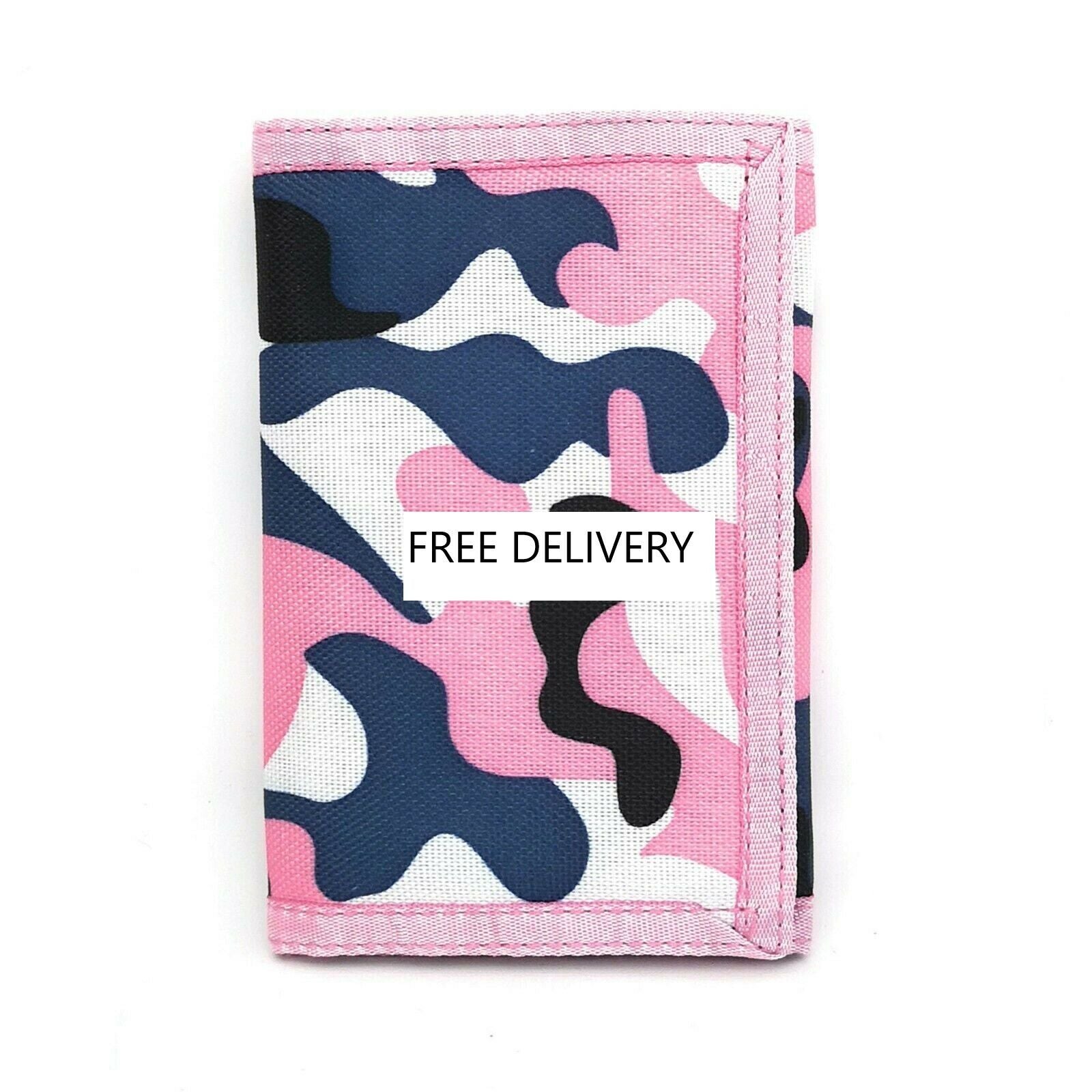 Camouflage Boys Girls Adult Unisex Trifold Sports Wallet Durable Nylon.