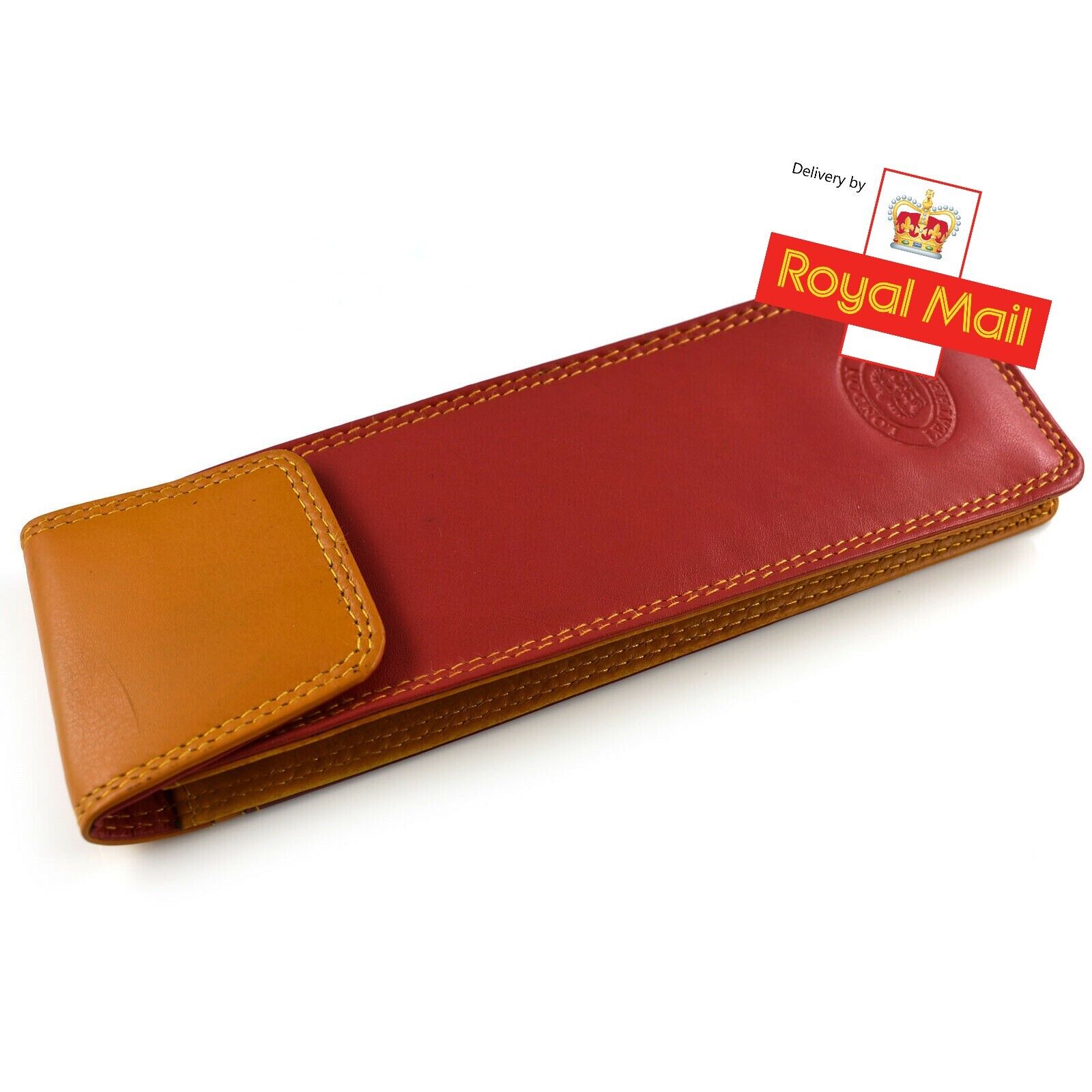 Real LEATHER SLIM GLASSES CASE spec reading sun sleeve pouch Gents Ladies Women