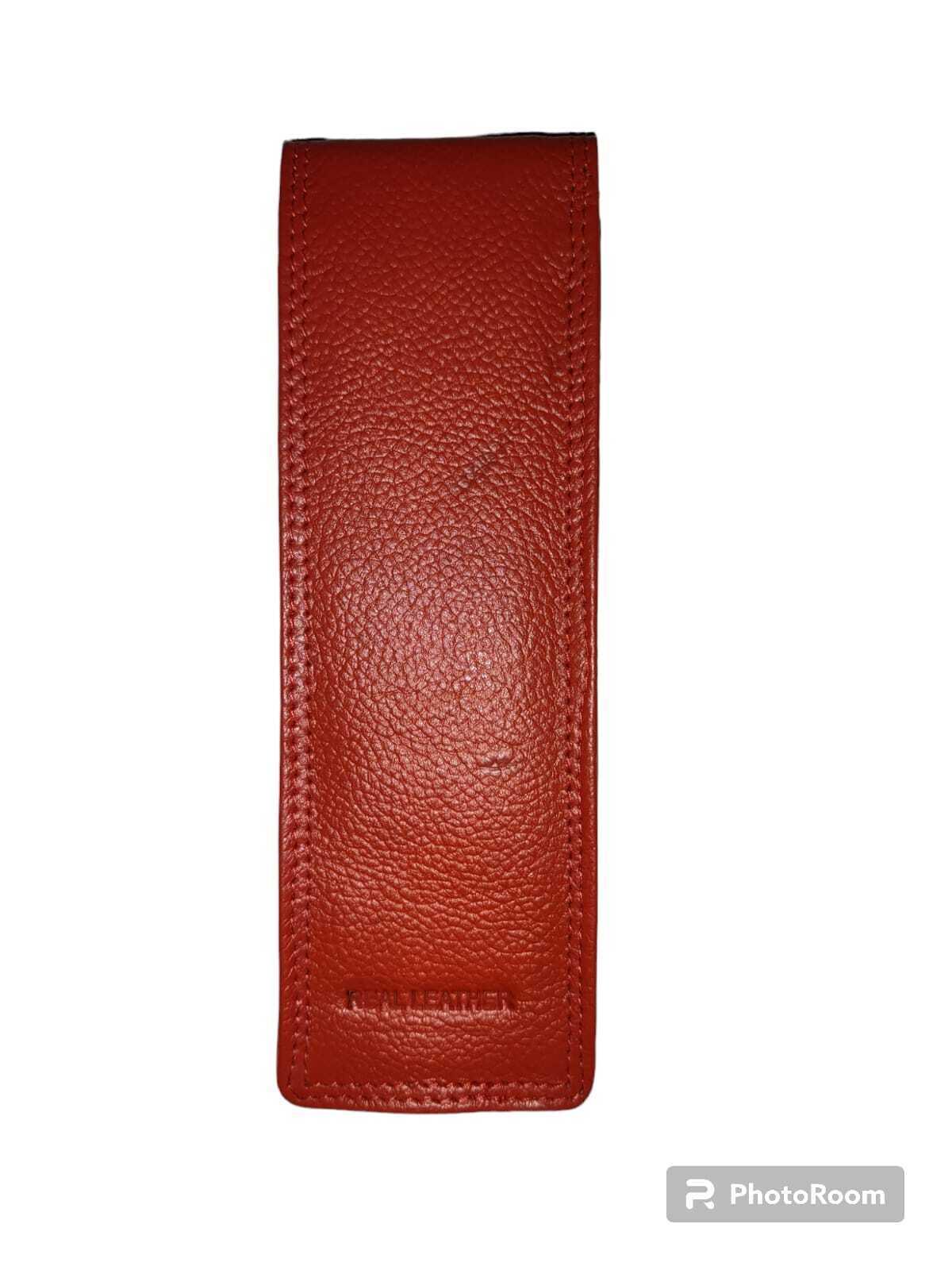 Real LEATHER SLIM GLASSES CASE spec reading sun sleeve pouch Gents Ladies Women