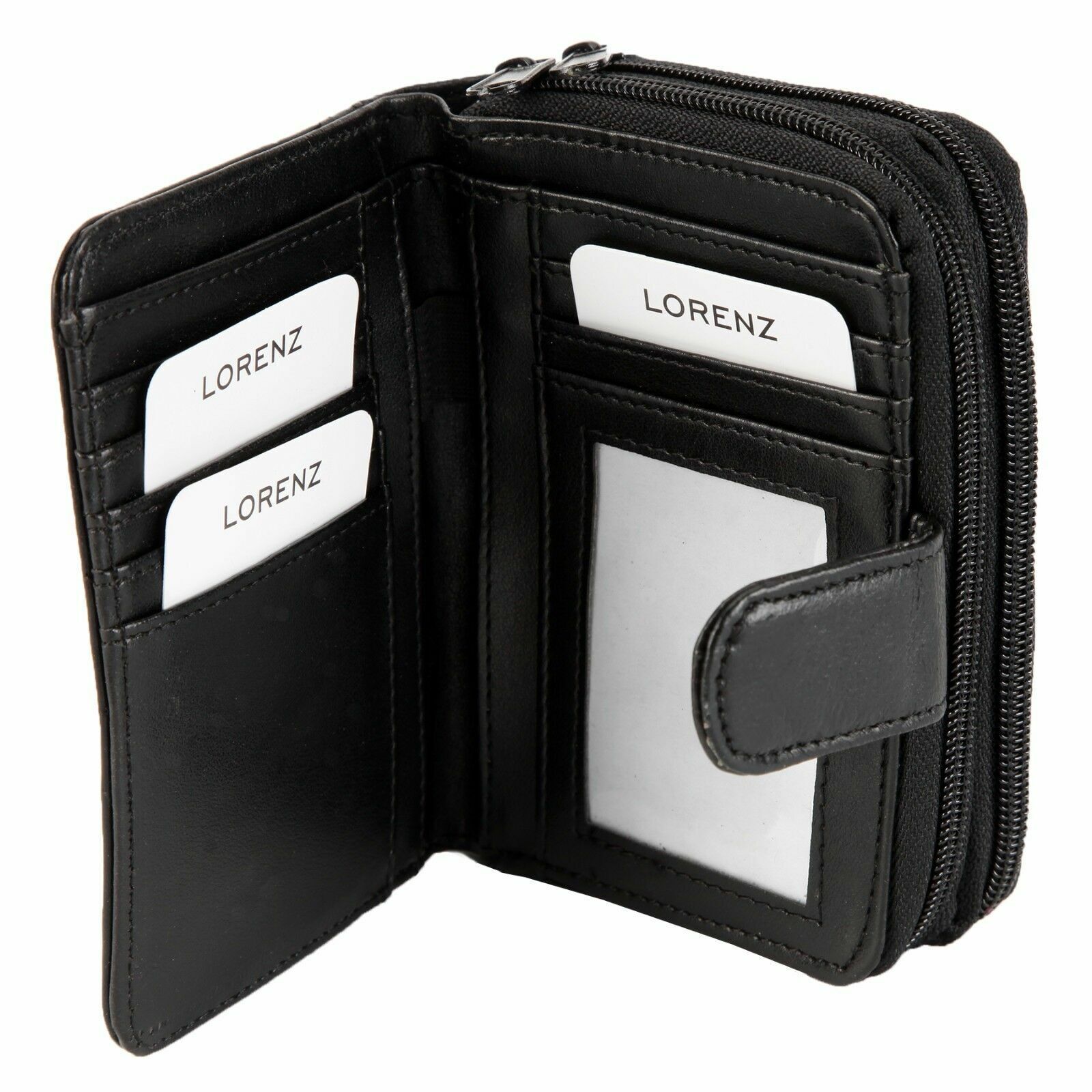 Ladies Leather Purse Multiple Compartments and Slots Bi-Fold
