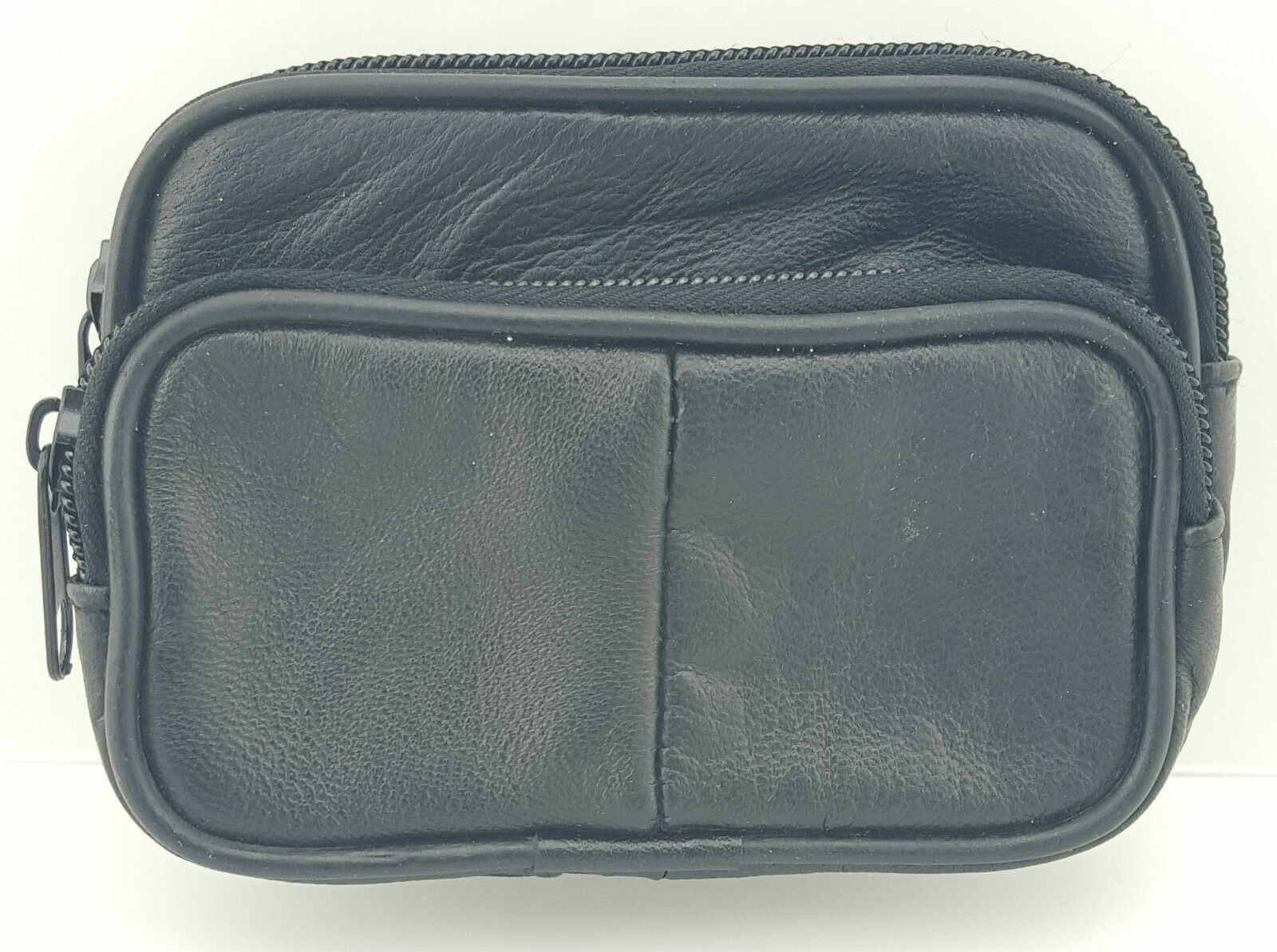 LEATHER COIN POUCH PURSE WALLET POUCH WITH BELT LOOP