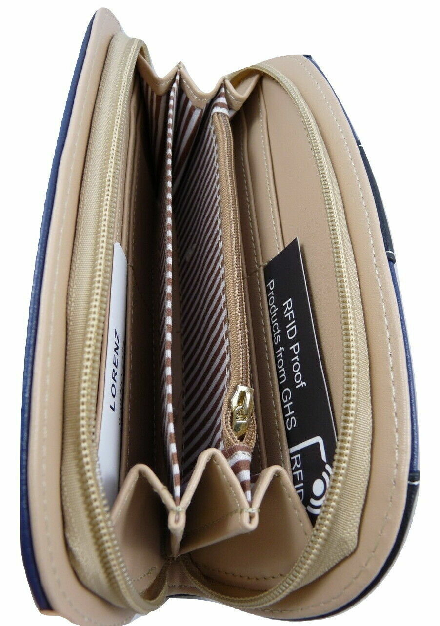 Ladies Purse RFID Protected Dog Beige