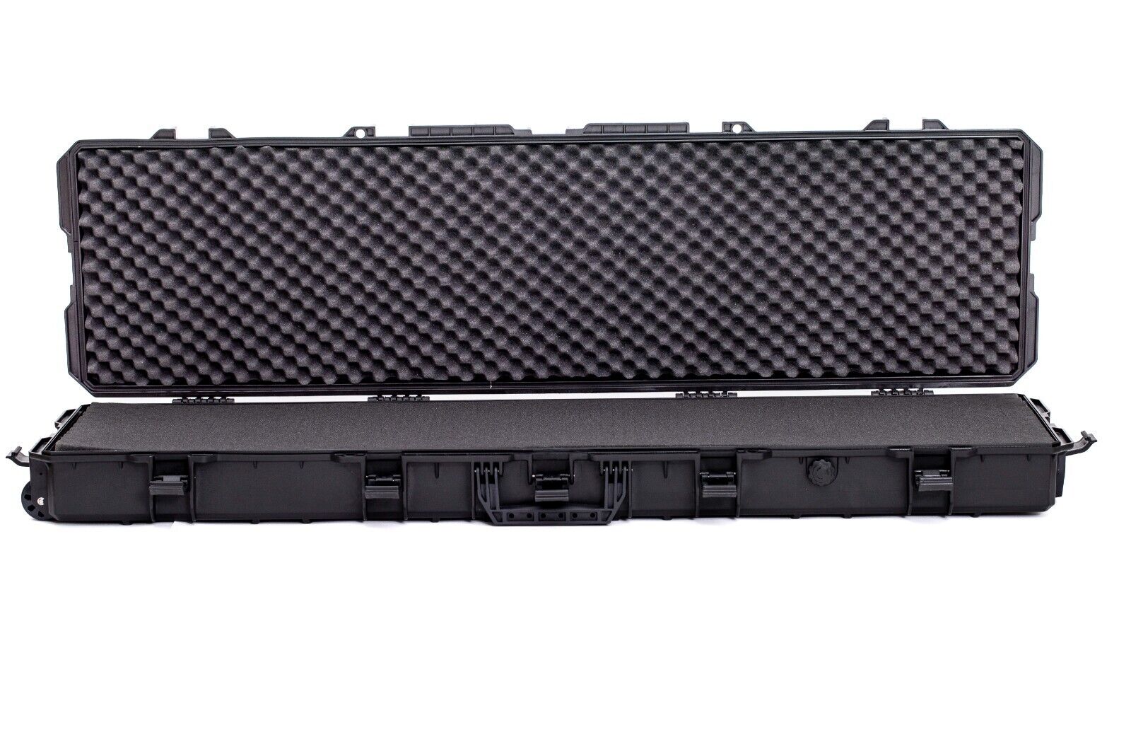 Hard Gun Case Extra Large Wheeled Hard Case (Wave Foam); Black