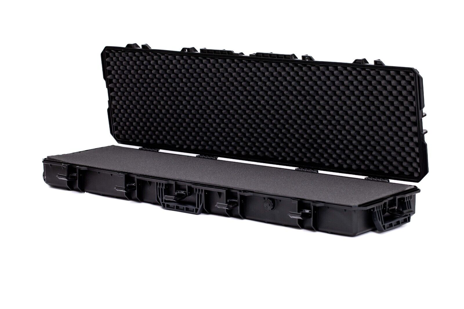 Hard Gun Case Extra Large Wheeled Hard Case (Wave Foam); Black