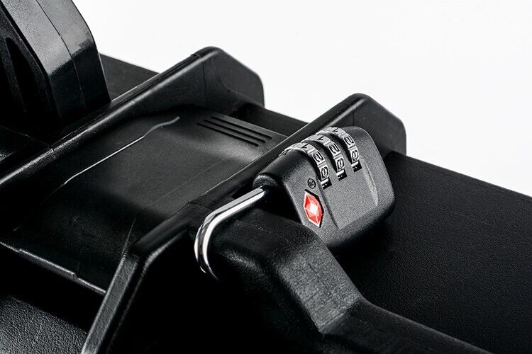 Hard Gun Case Extra Large Wheeled Hard Case (Wave Foam); Black