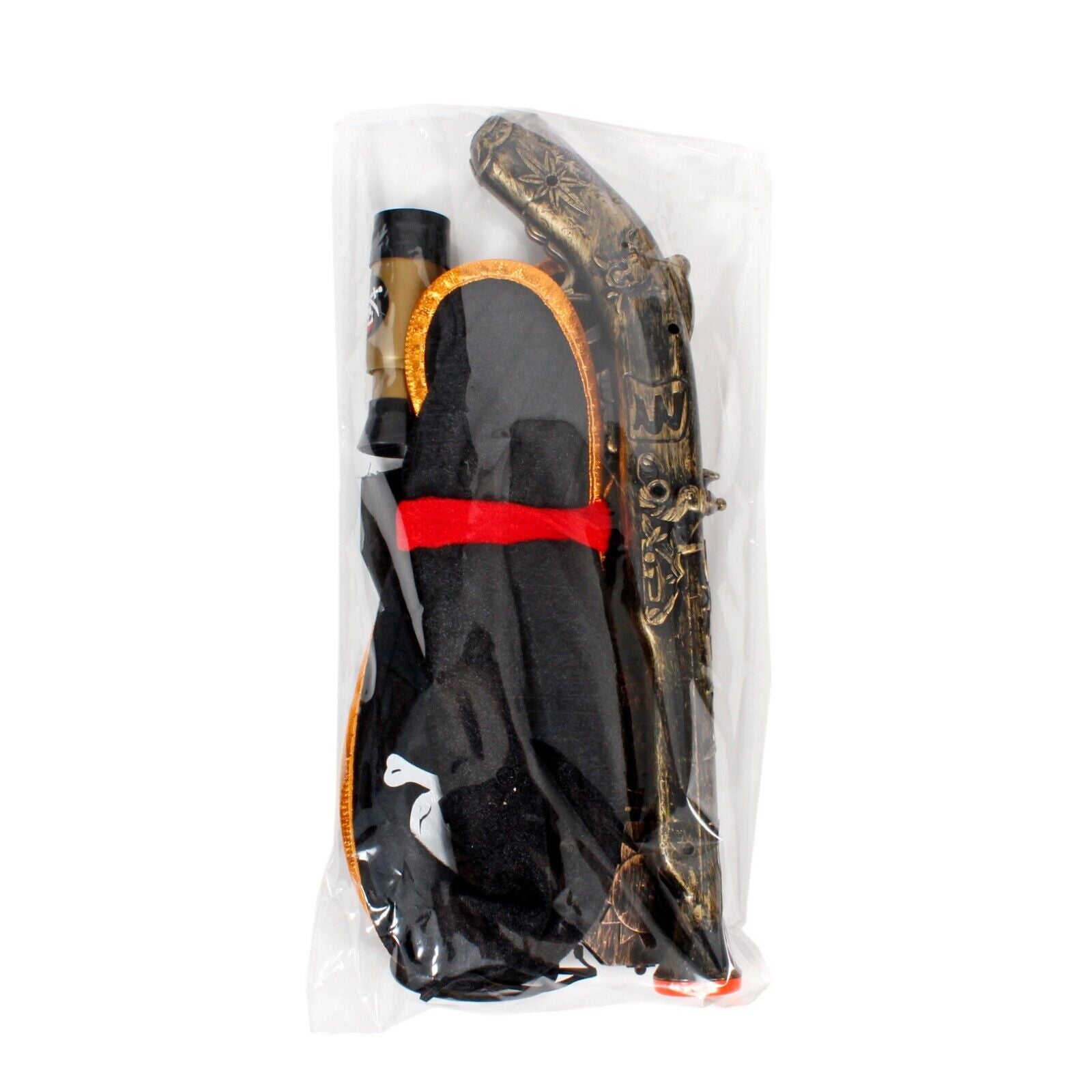 Childrens Kids Pirate Fancy Dress Up Set Hook Pistol Gun Eye Patch Hat Compass