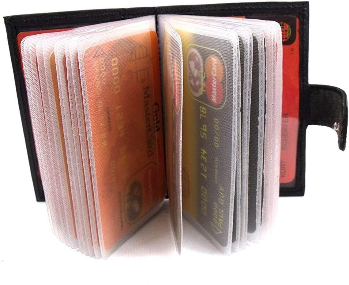 Leather Credit Card Holder Brown