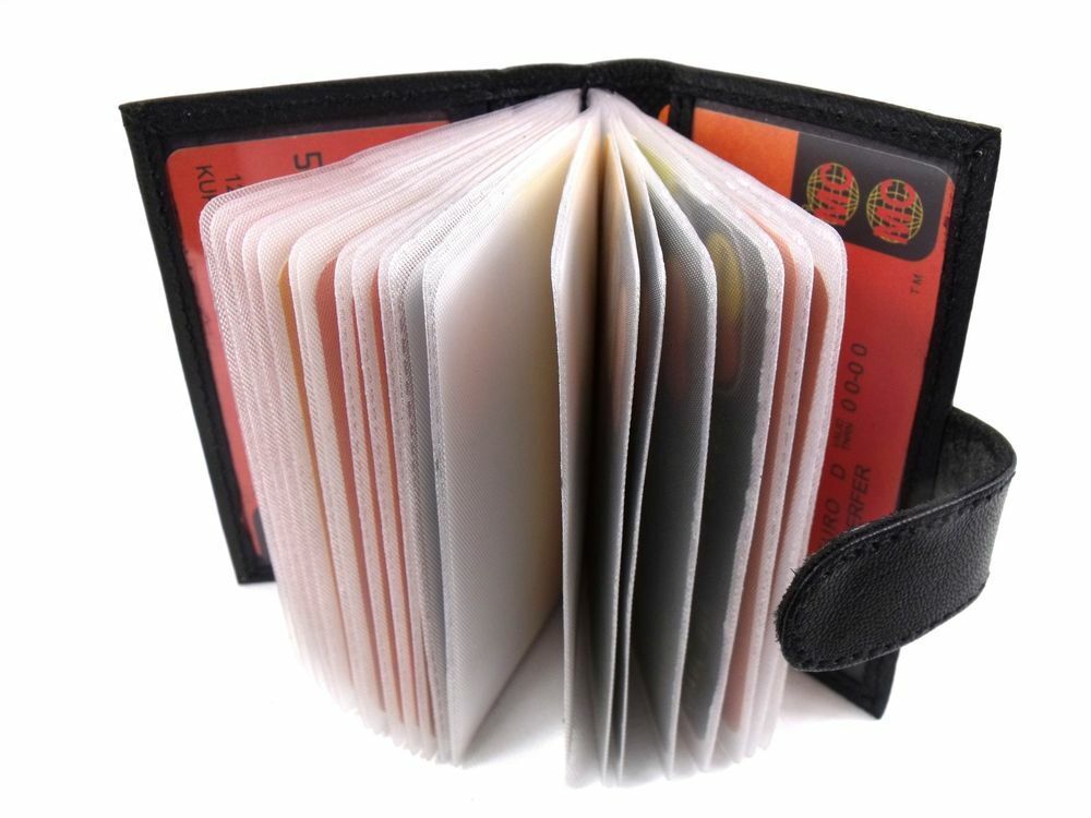 Leather Credit Card Holder Brown