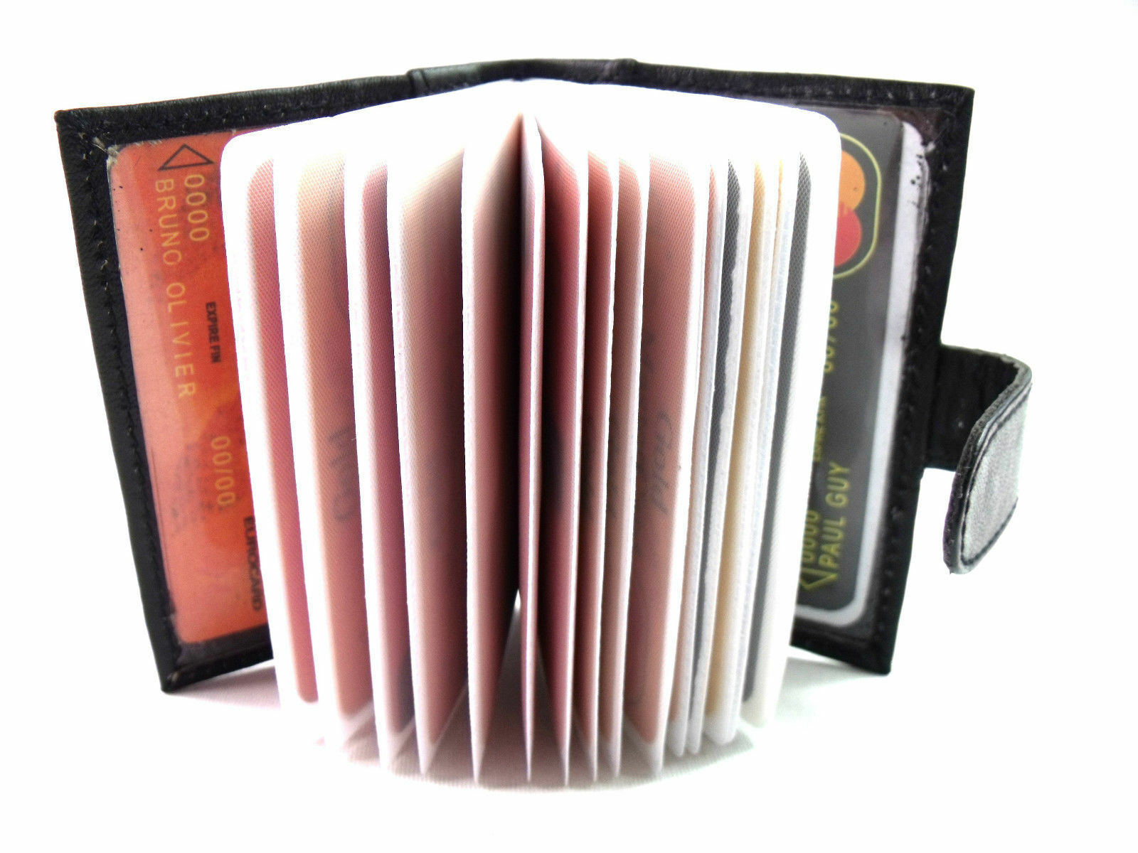 Leather Credit Card Holder Brown