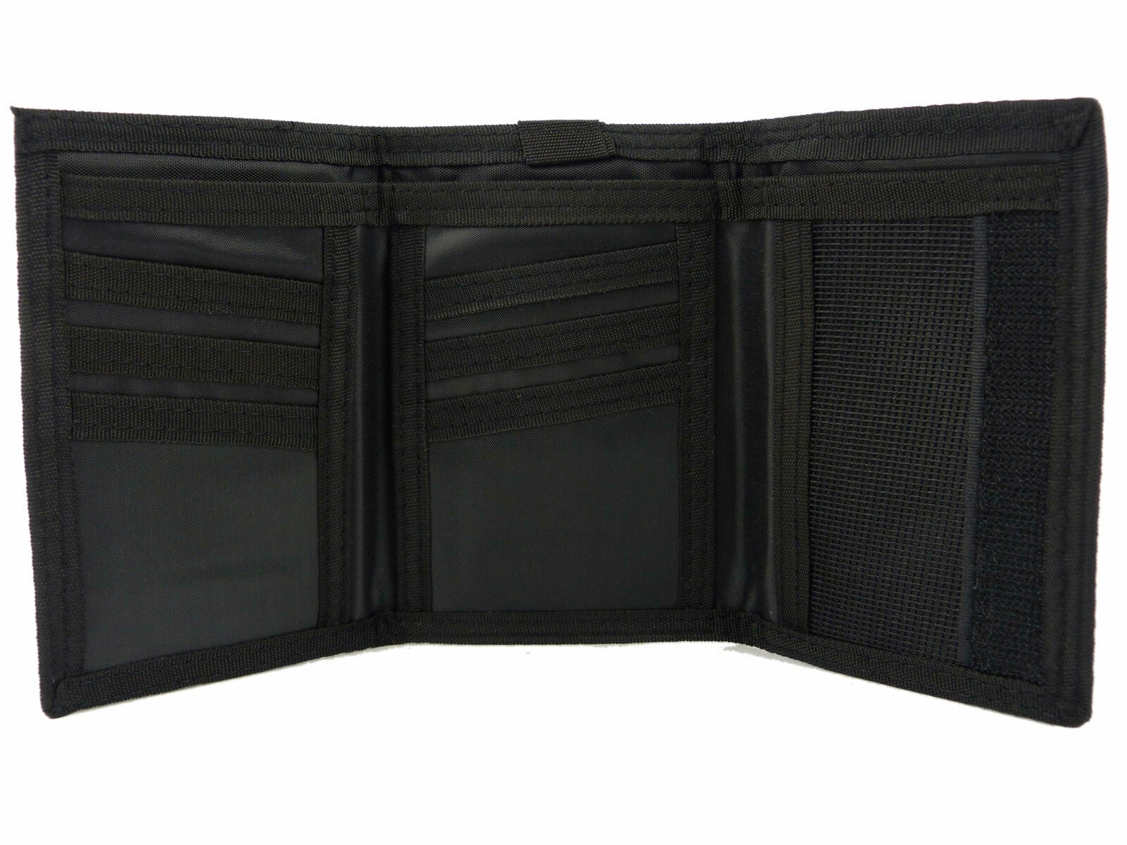 Mens Boys Sports Wallet Nylon Belt Clip Credit/Debit Card TriFold Black