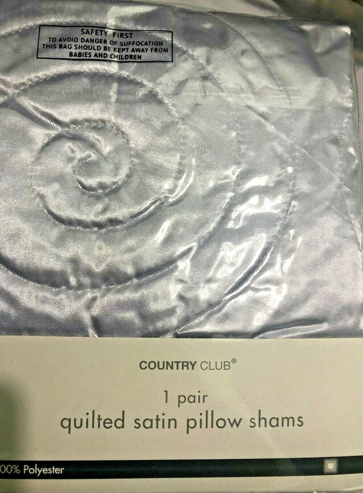 Pillowcase Pairs SILVER GREY QUILTED SATIN EFFECT EMBOSSED PAIR PILLOW