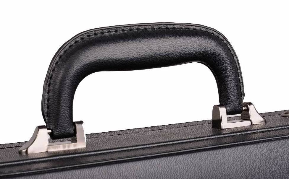 Professional Mens Leather Executive Black Brown Briefcase with Locks