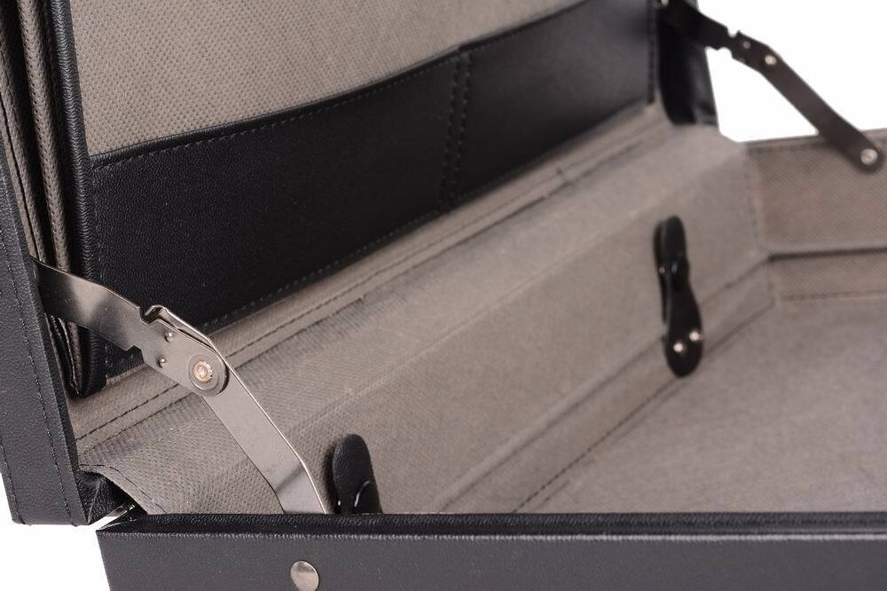 Professional Mens Leather Executive Black Brown Briefcase with Locks