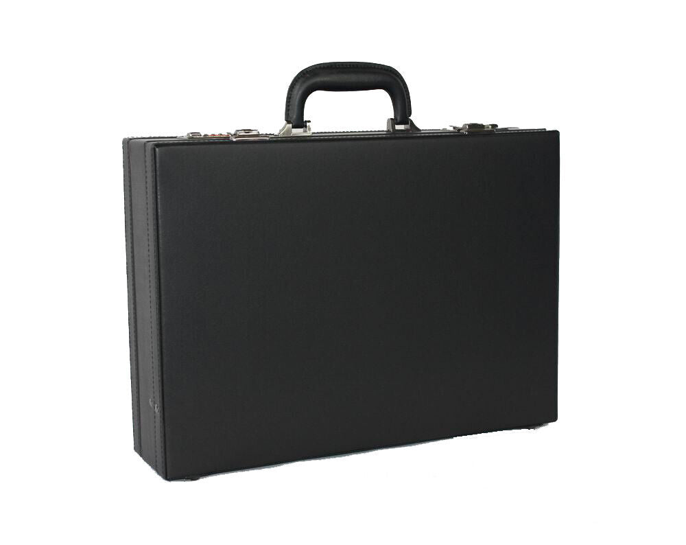 Professional Mens Leather Executive Black Brown Briefcase with Locks