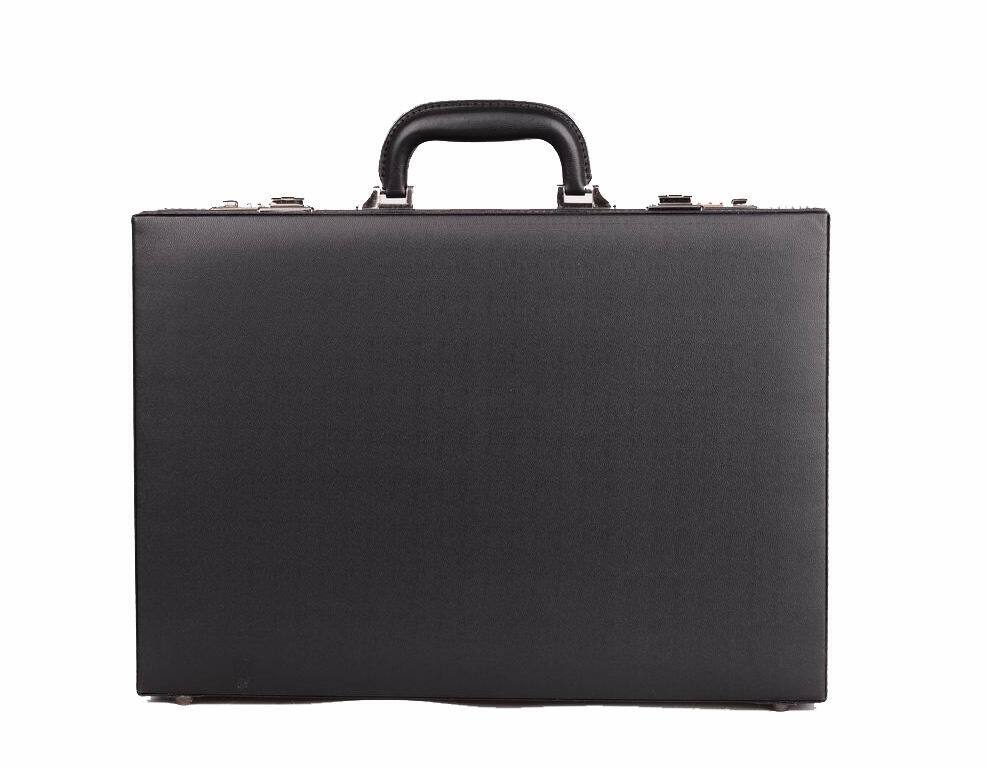 Professional Mens Leather Executive Black Brown Briefcase with Locks