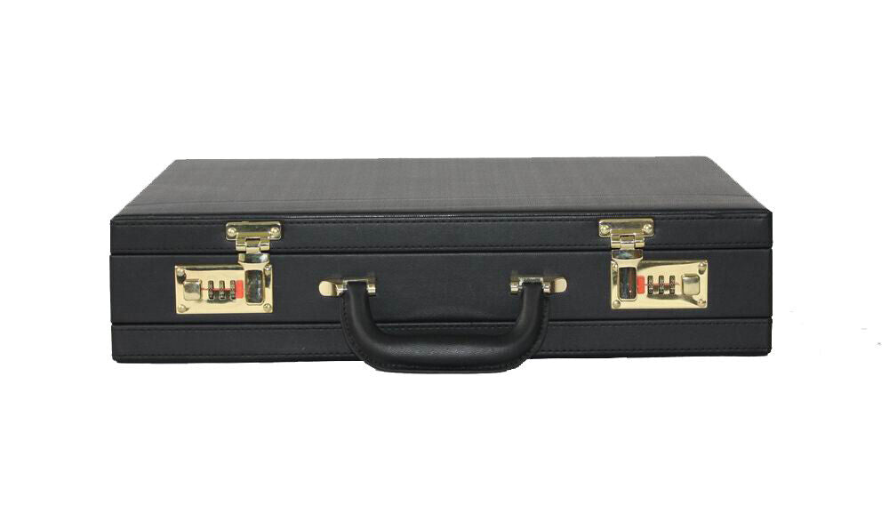 Professional Mens Leather Executive Black Brown Briefcase with Locks