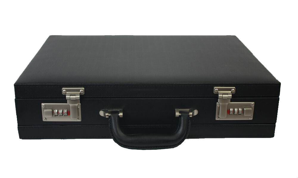 Professional Mens Leather Executive Black Brown Briefcase with Locks