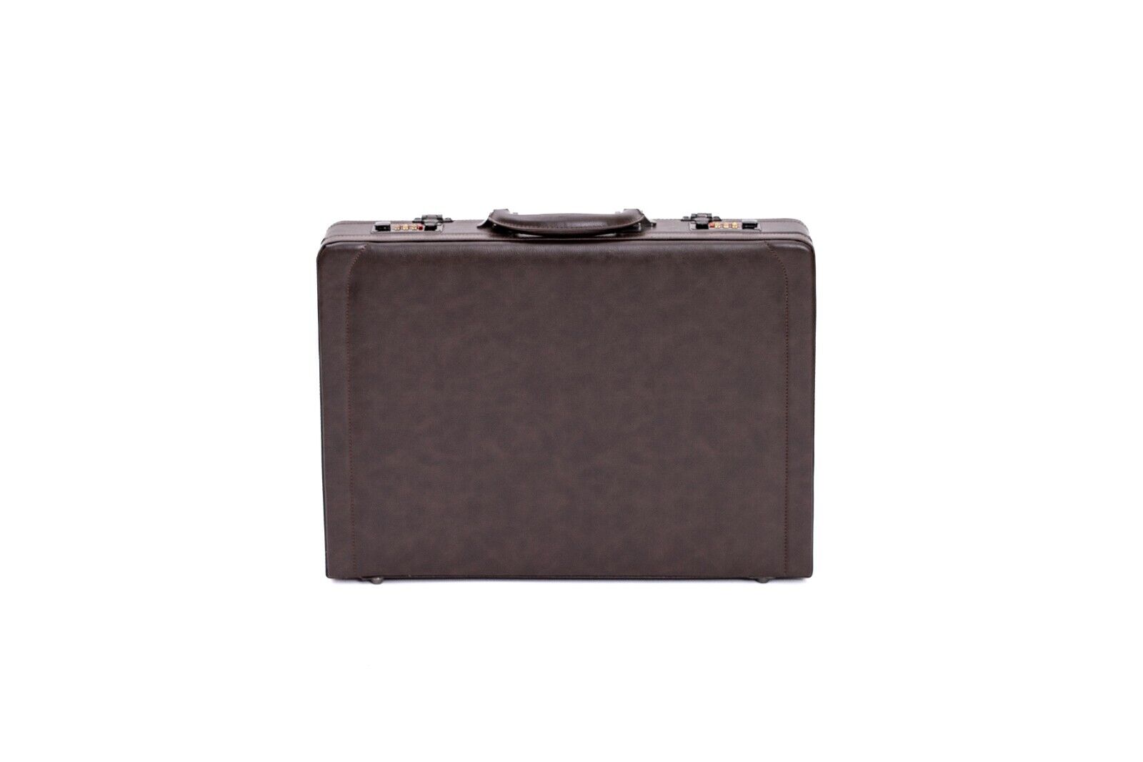 Professional Mens Leather Executive Black Brown Briefcase with Locks