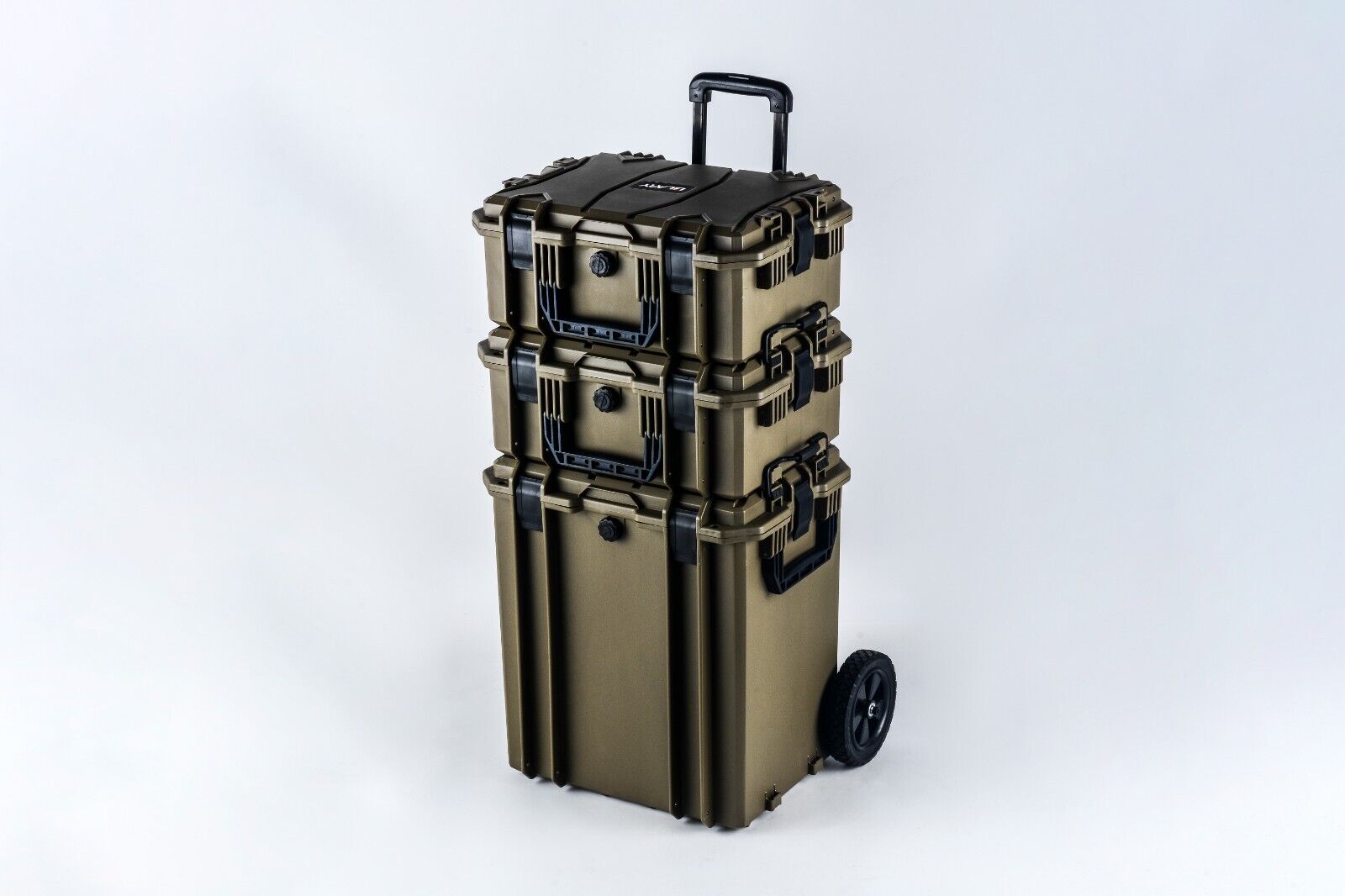 Camping Festival Trolley equipment travel holiday trips case box Olive Green