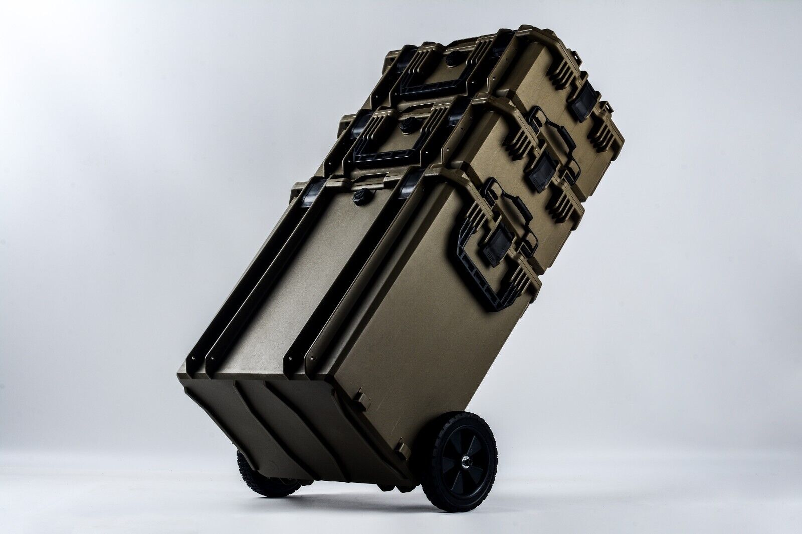 Camping Festival Trolley equipment travel holiday trips case box Olive Green