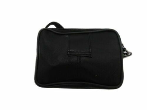 Leather Coin Pouch Wallet Card Cigarette Purse With Belt Loop Black