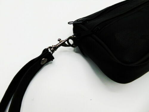 Leather Coin Pouch Wallet Card Cigarette Purse With Belt Loop Black