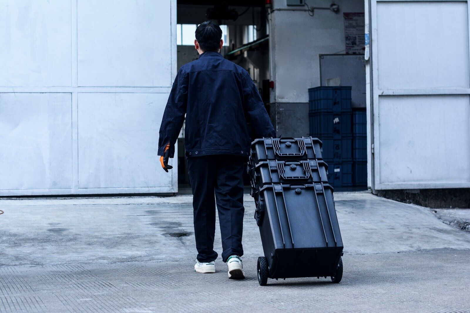 Mobile Chest Trolley Cart Storage Cabinet Tool Box Garage Black