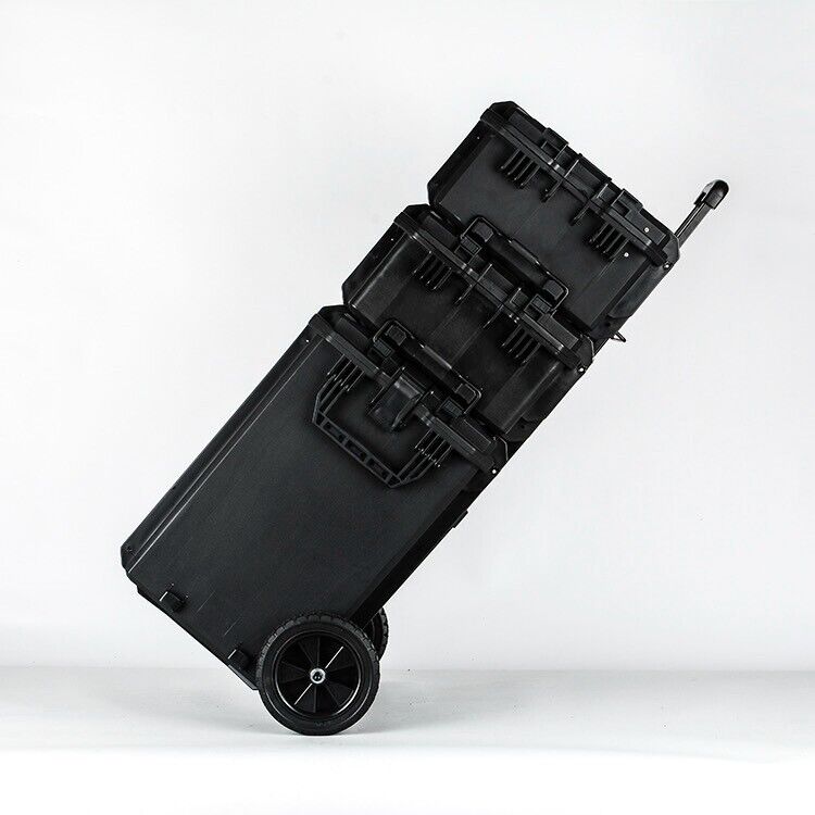 Mobile Chest Trolley Cart Storage Cabinet Tool Box Garage Black