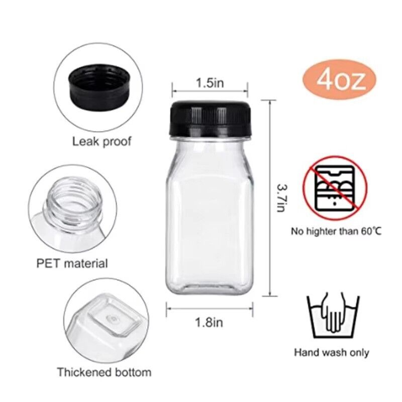 Shot Bottles 120ml For Juice Shots Ginger Health Wellbeing 30% Recycled Plastic