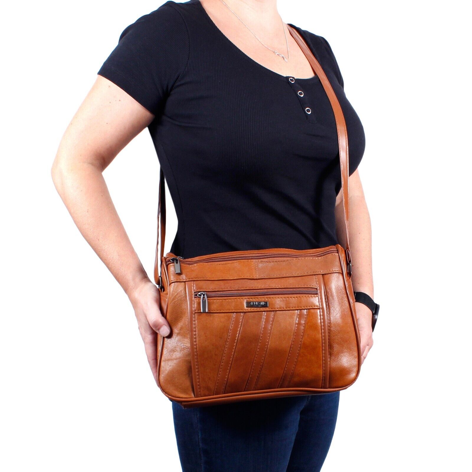 Ladies Genuine Real Leather Bag Designer Organiser Handbag Shoulder Bag AR