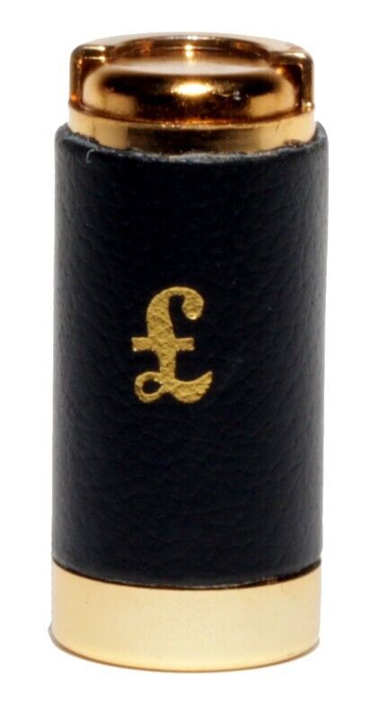 £1 COIN HOLDER one Pound Leather cash change dispenser pocket taxi Gold tone 2PC