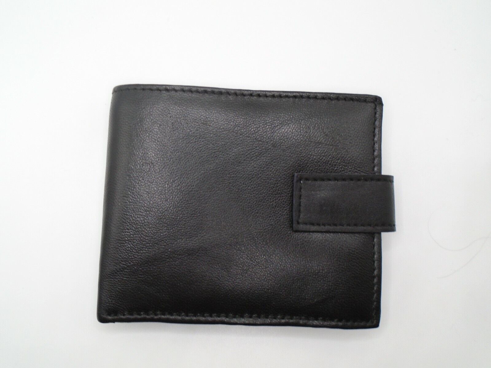 Mens Leather Wallet With Zip Pocket Coin Black