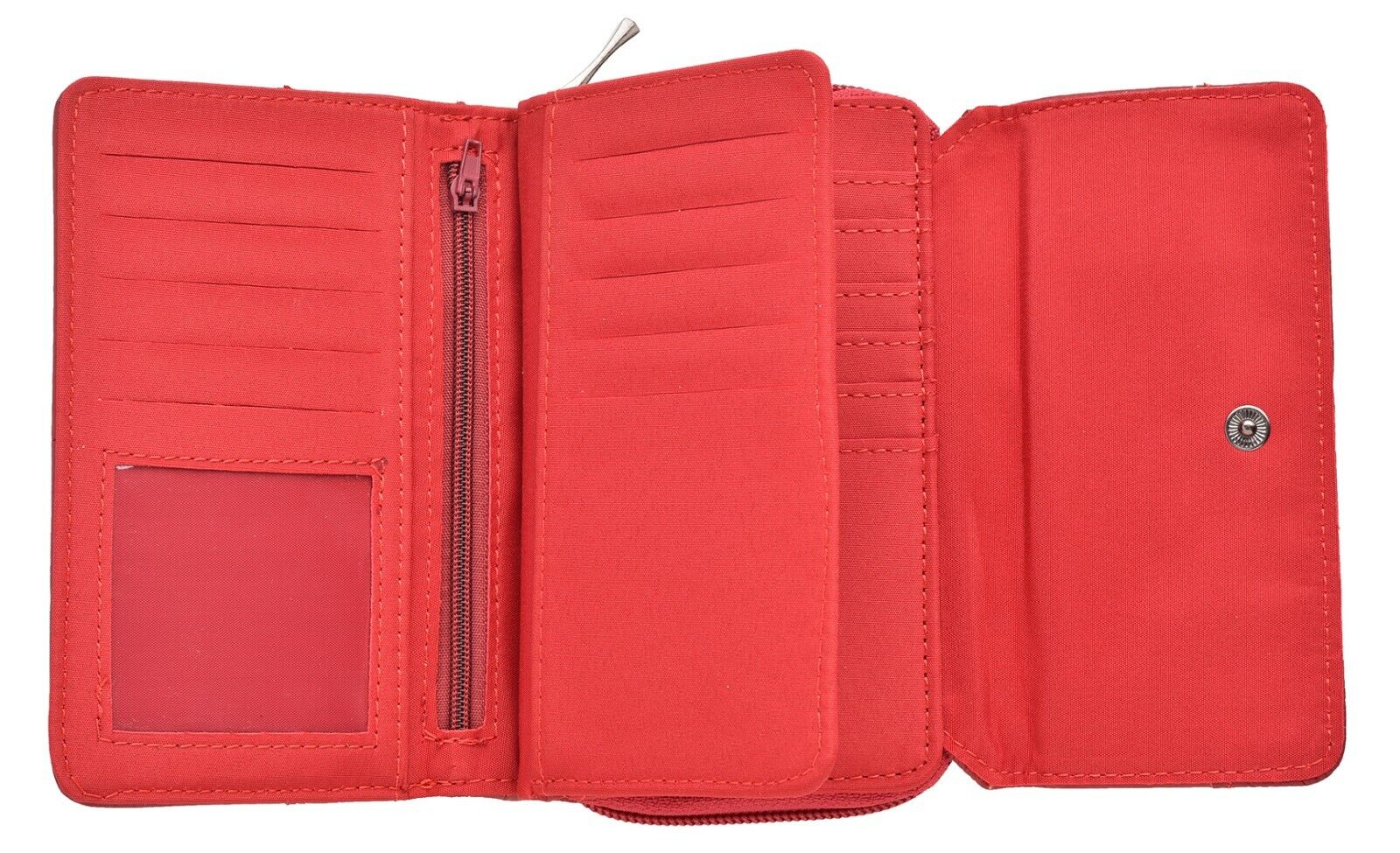 Ladies Leather Purse RFID Blocking Wallet with Multi Card Swing Section