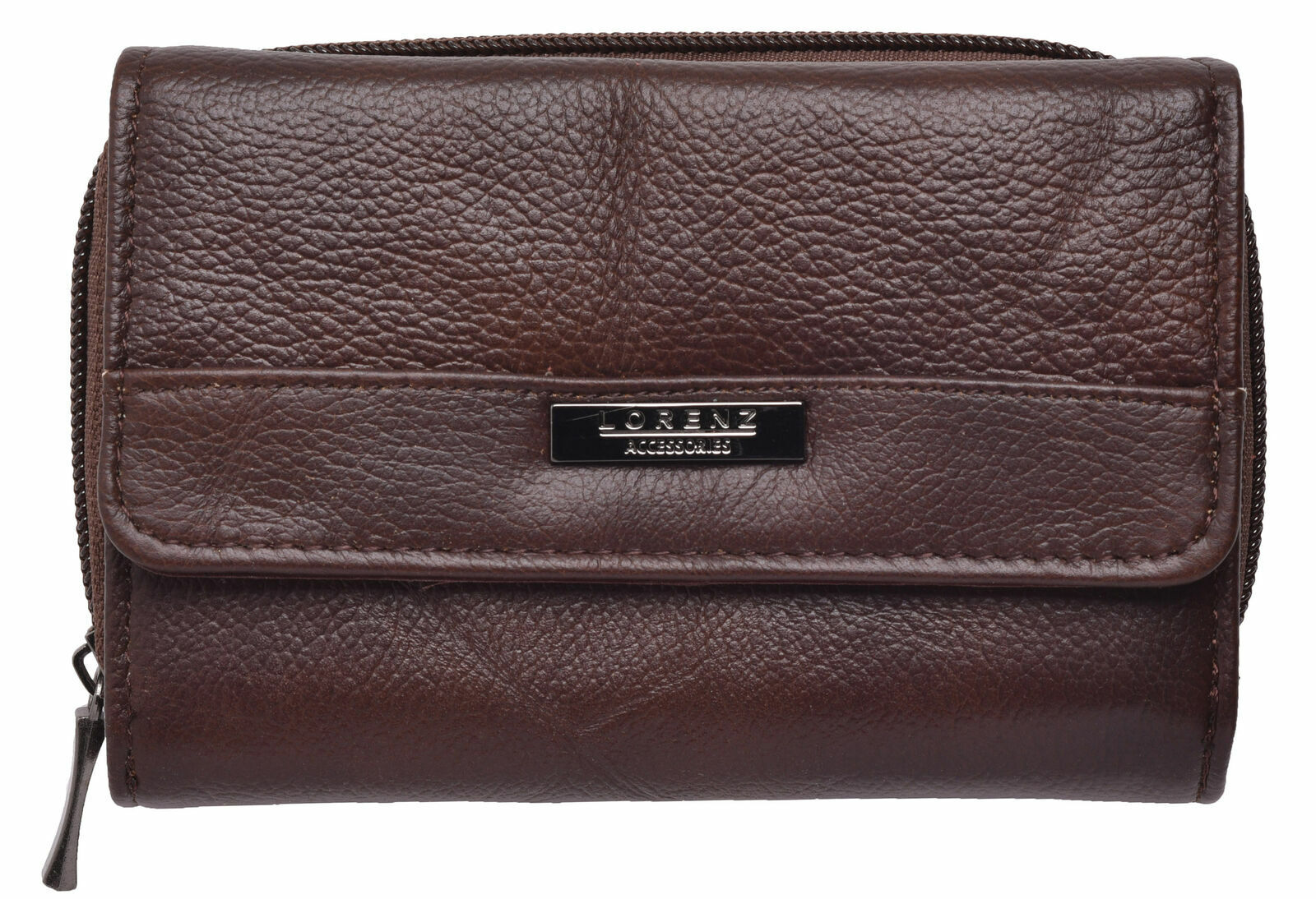 Ladies Leather Purse RFID Blocking Wallet with Multi Card Swing Section
