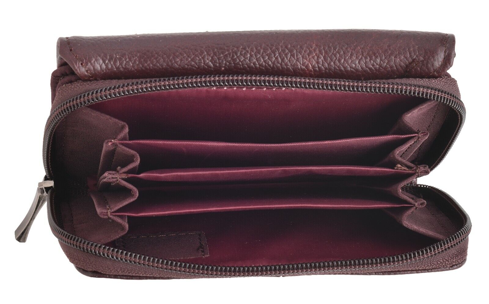 Ladies Leather Purse RFID Blocking Wallet with Multi Card Swing Section