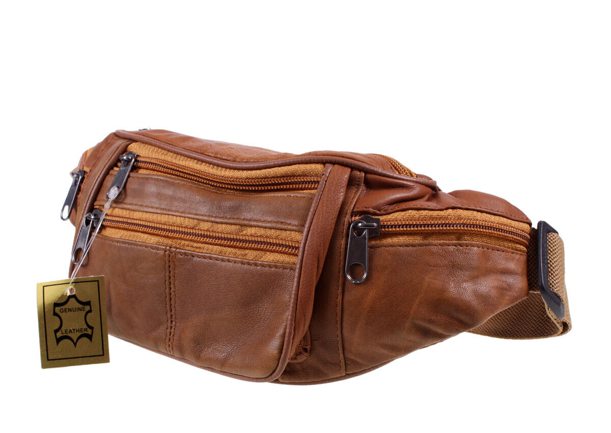 Leather Bumbag Waistbag Money Wallet Holiday Travel Outdoors UK SELLER