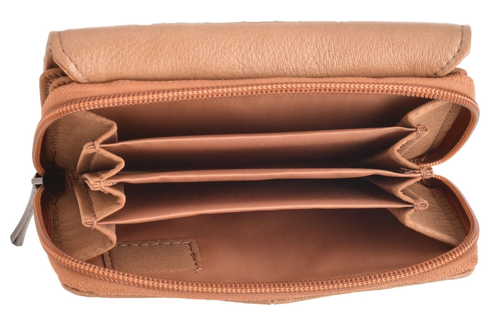Ladies Leather Purse RFID Blocking Wallet with Multi Card Swing Section