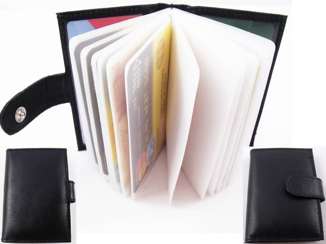 Leather Credit Card Holder Black or Brown