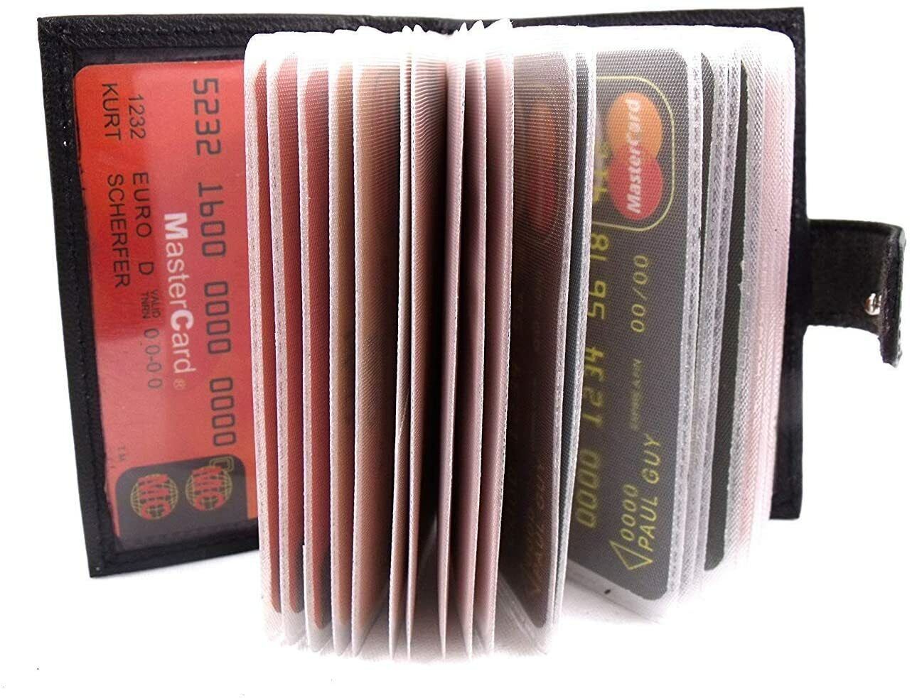 Leather Credit Card Holder Black or Brown