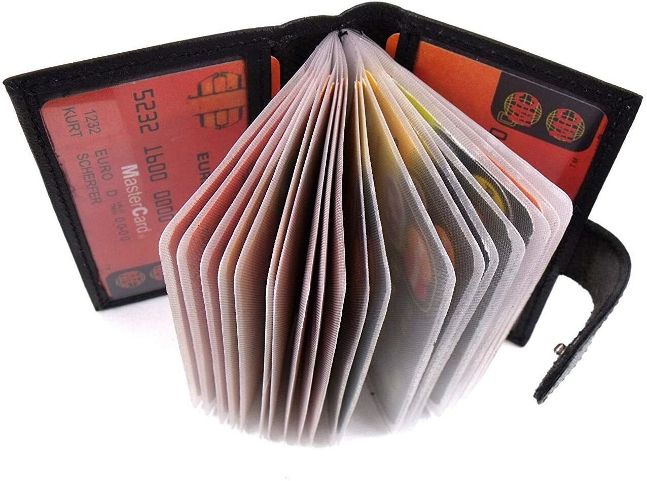Leather Credit Card Holder Black or Brown